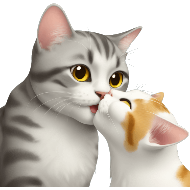 Cat giving kiss emoji