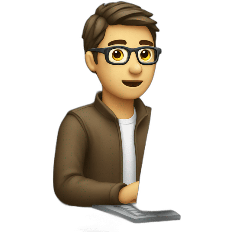 coder on computer emoji