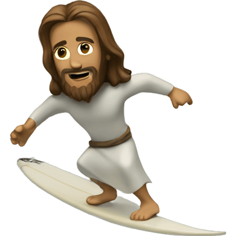 Jesus surfing emoji