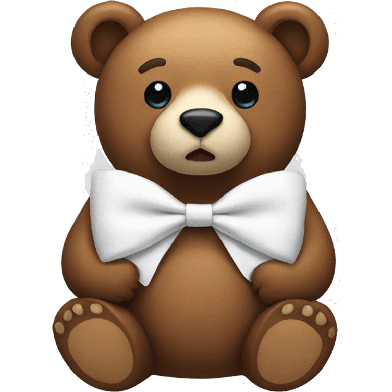 Bear with a white bow emoji