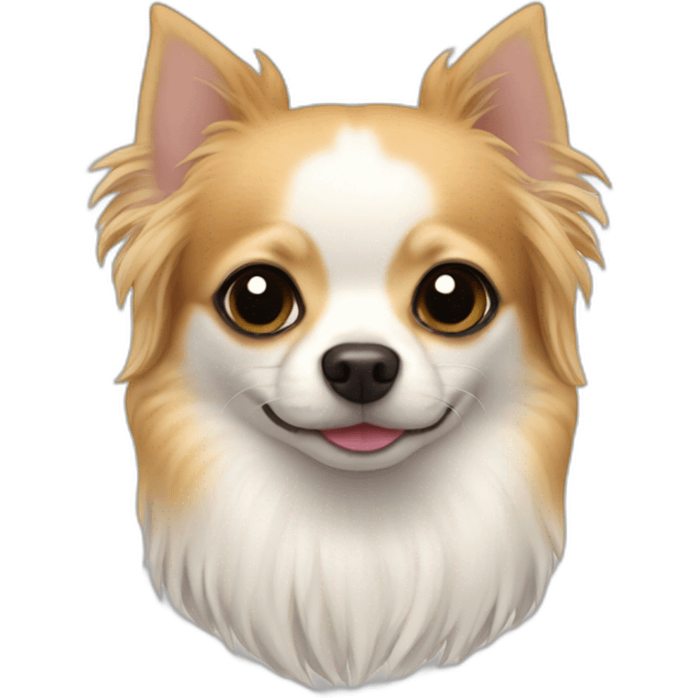 chihuahua longcoat white rice cake emoji