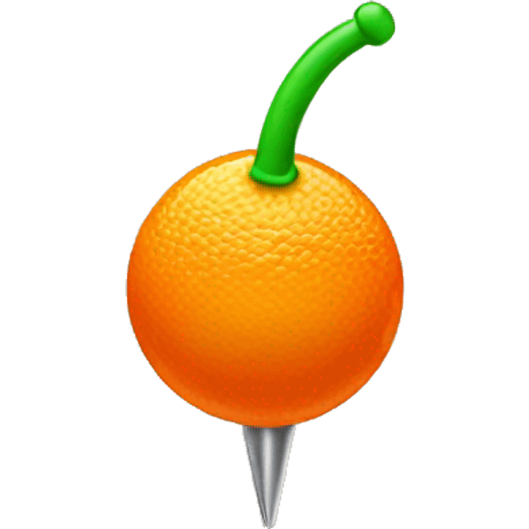 Orange Push Pin emoji