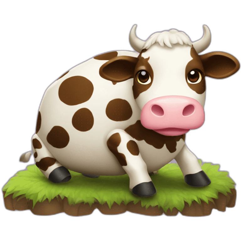 Vache sur tortue emoji