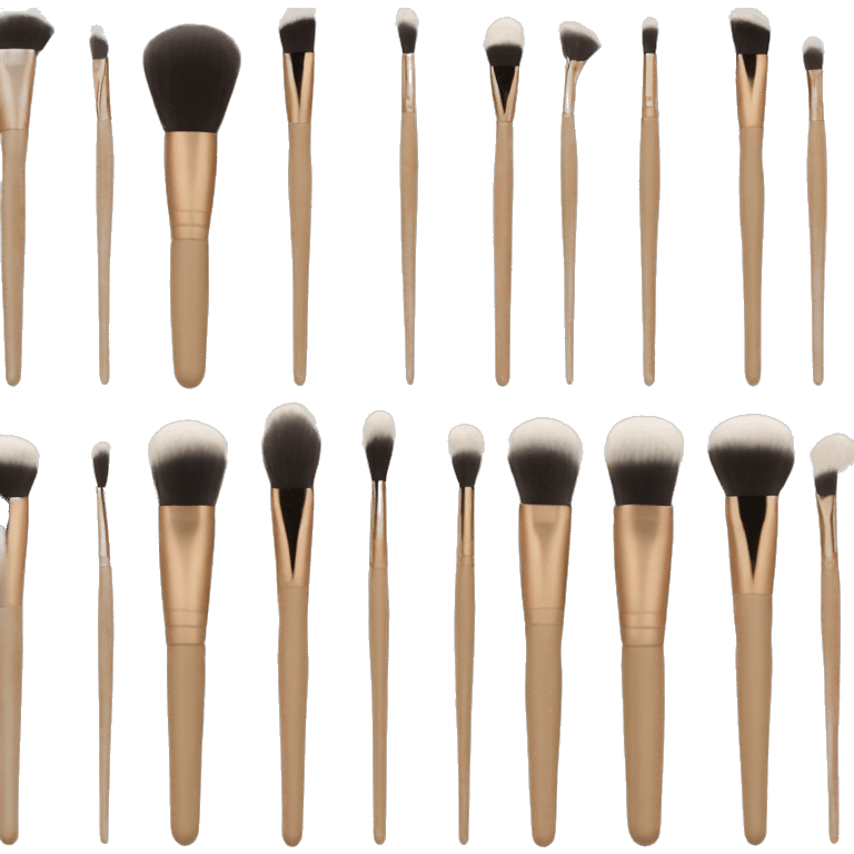 makeup brushes beige emoji