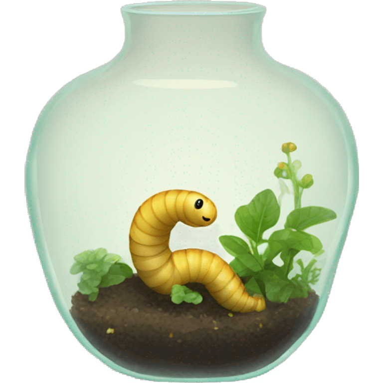 Terrarium worm emoji