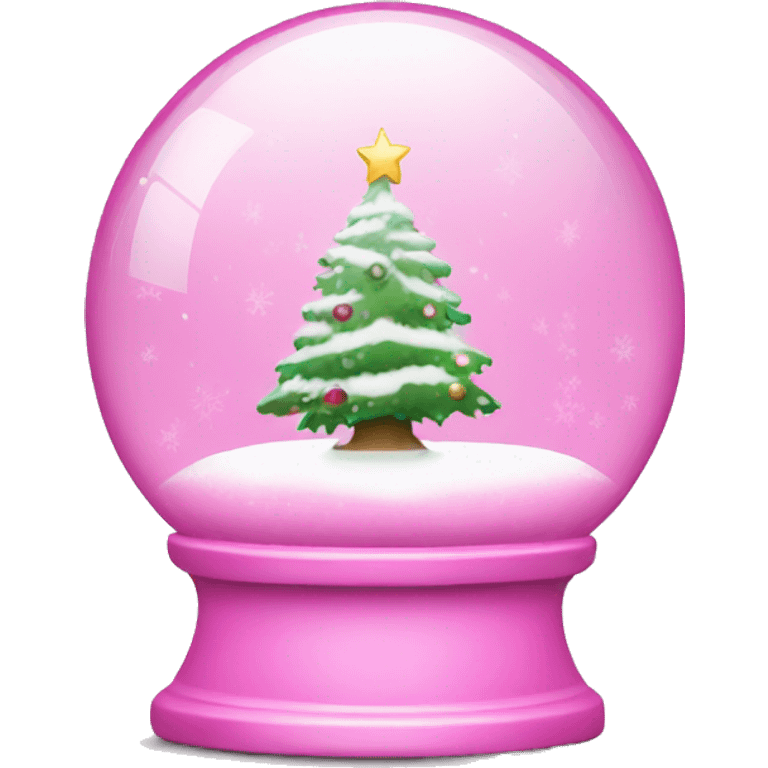 Snowglobe pink Christmas  emoji