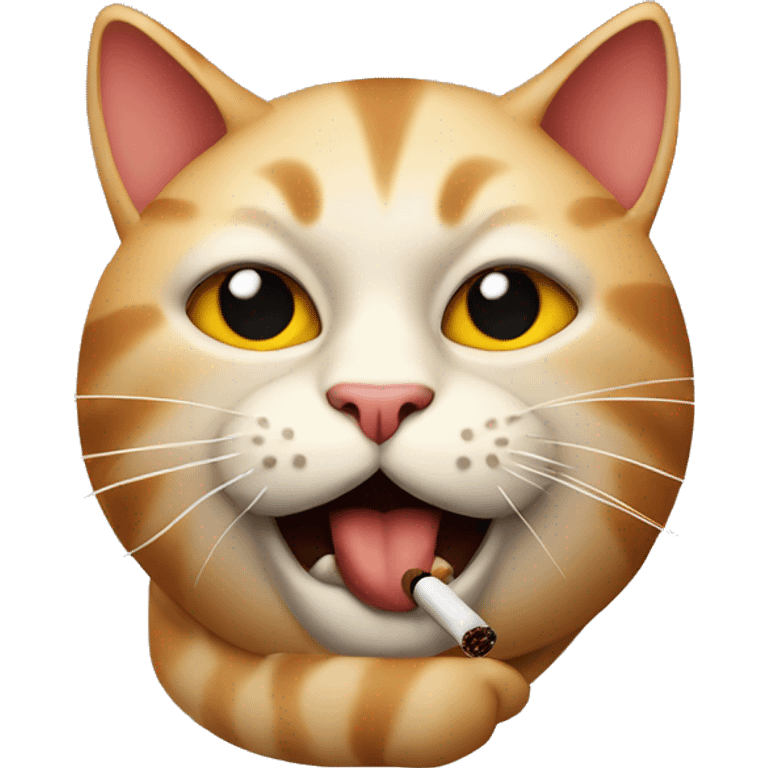 Cat face with cigar emoji