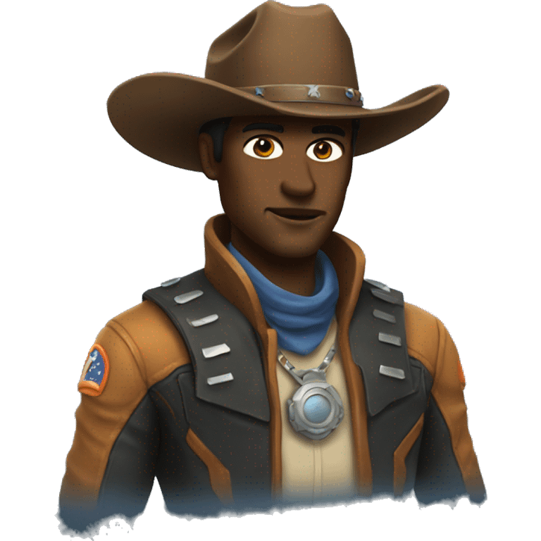 space cowboy with cowboy hat emoji