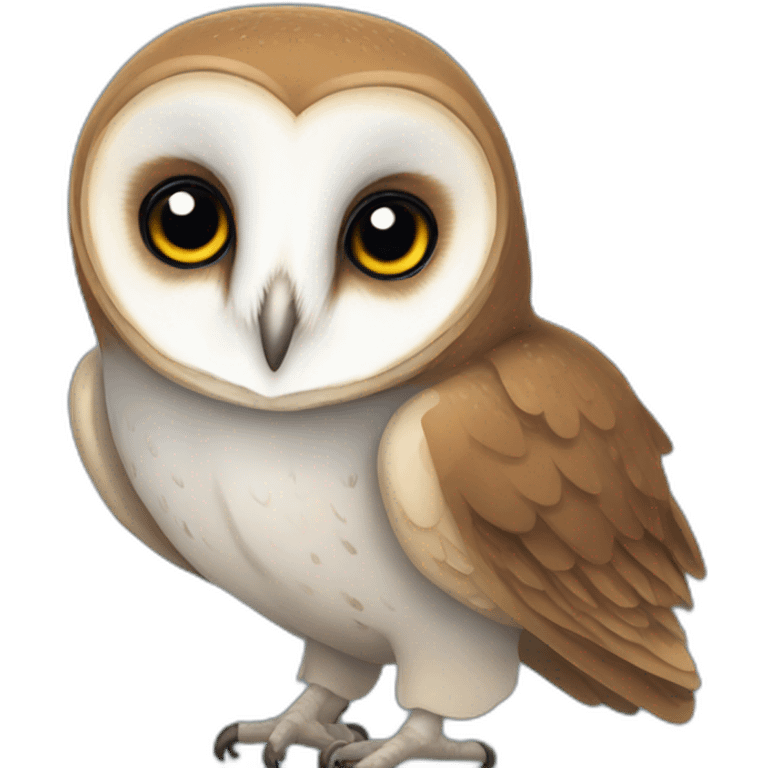 dark bleu barn owl emoji