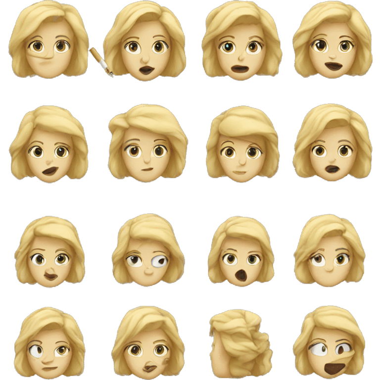 blonde smokes  emoji