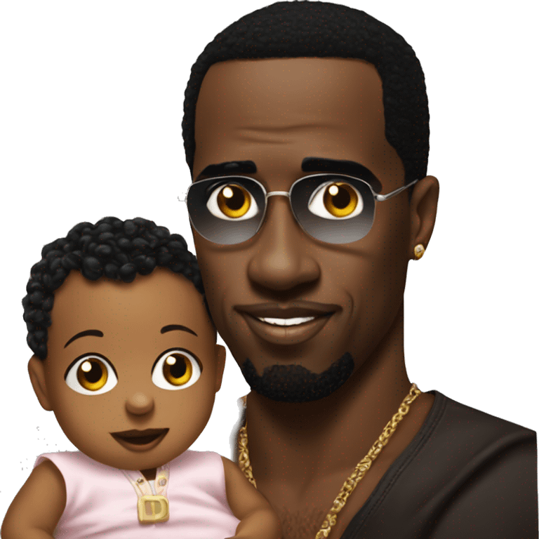 P diddy with baby emoji