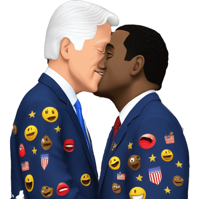 Diddy kissing bill clinton emoji