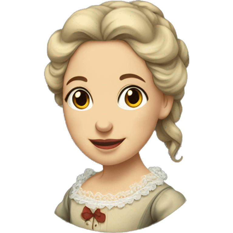 18th century Swiss young lady in dress emoji