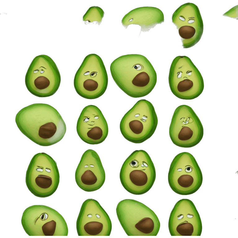 Avocado with face  emoji