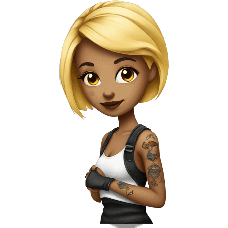 Girl tattoo artist emoji