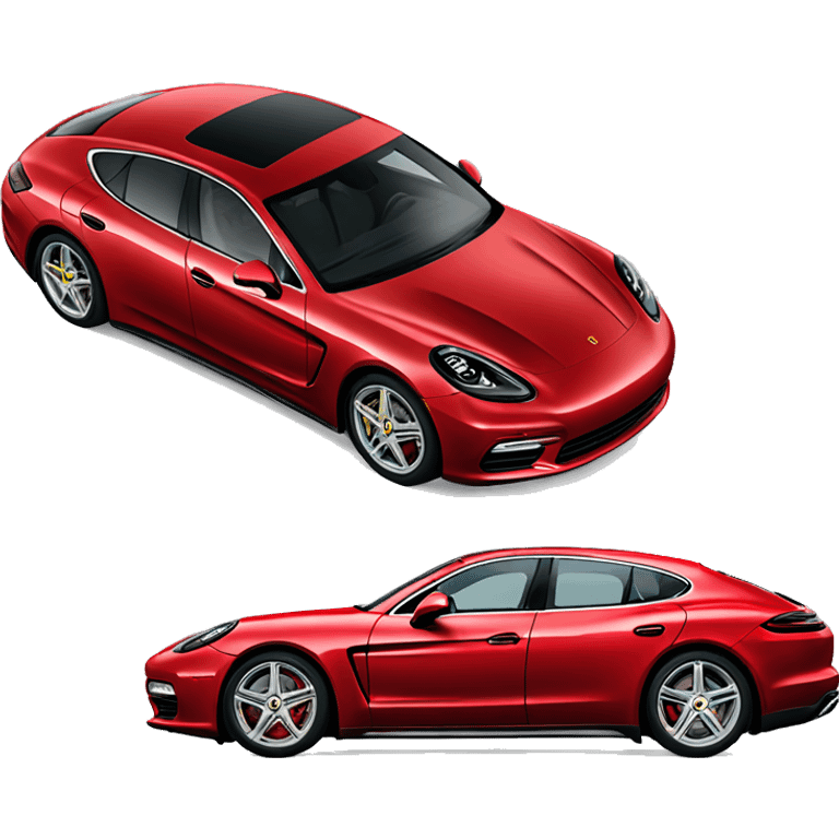 Red Porsche panamera  emoji