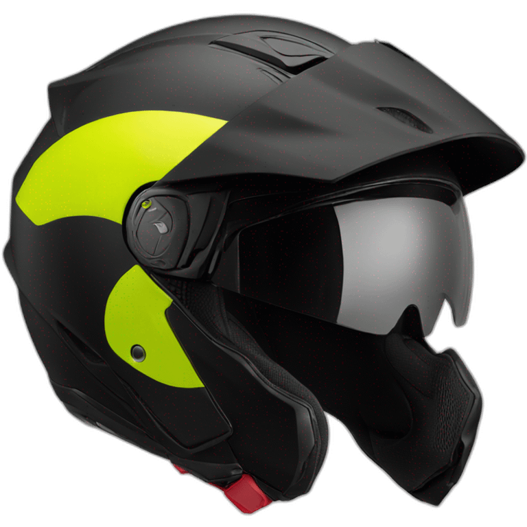 Casque moto full black emoji