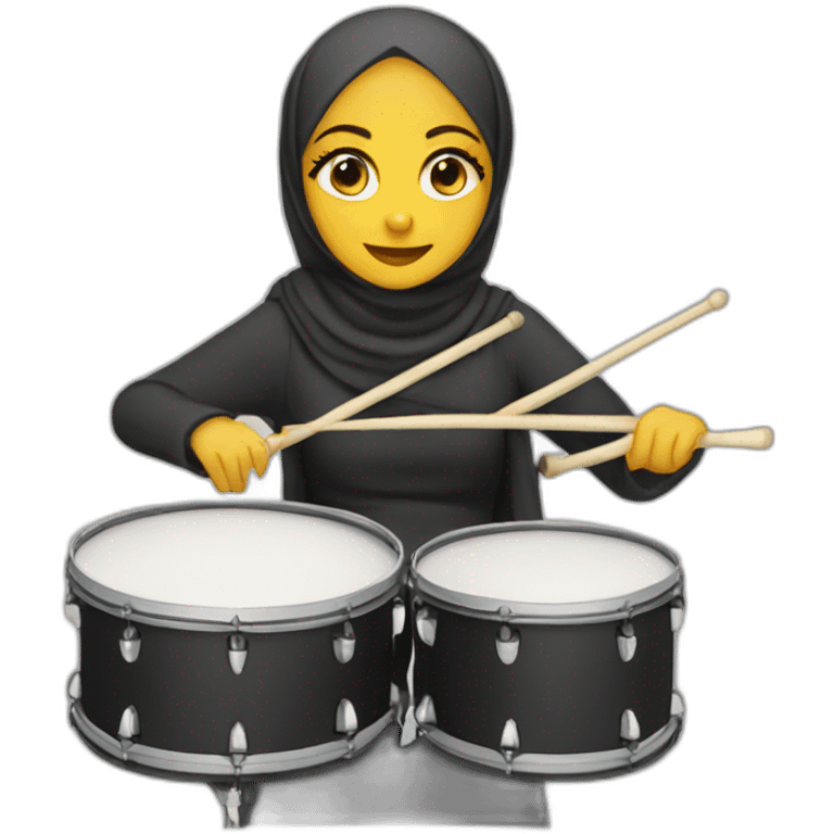 hijabi drummer emoji