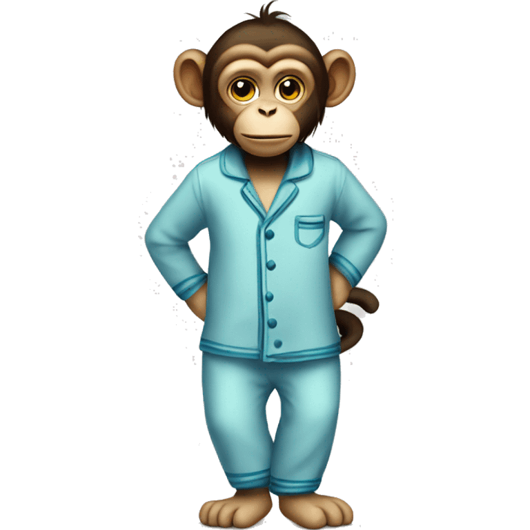 Monkey wearing pajama emoji