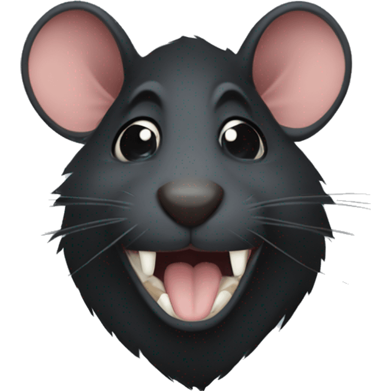 Gymrat as a black rat emoji