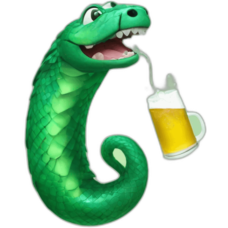 Un serpent alcoolique emoji