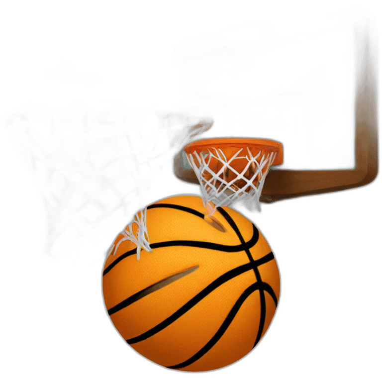 ballon de basket sur une pommen emoji