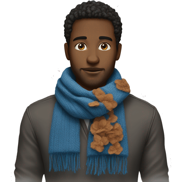 make this same scarf blue, no human emoji