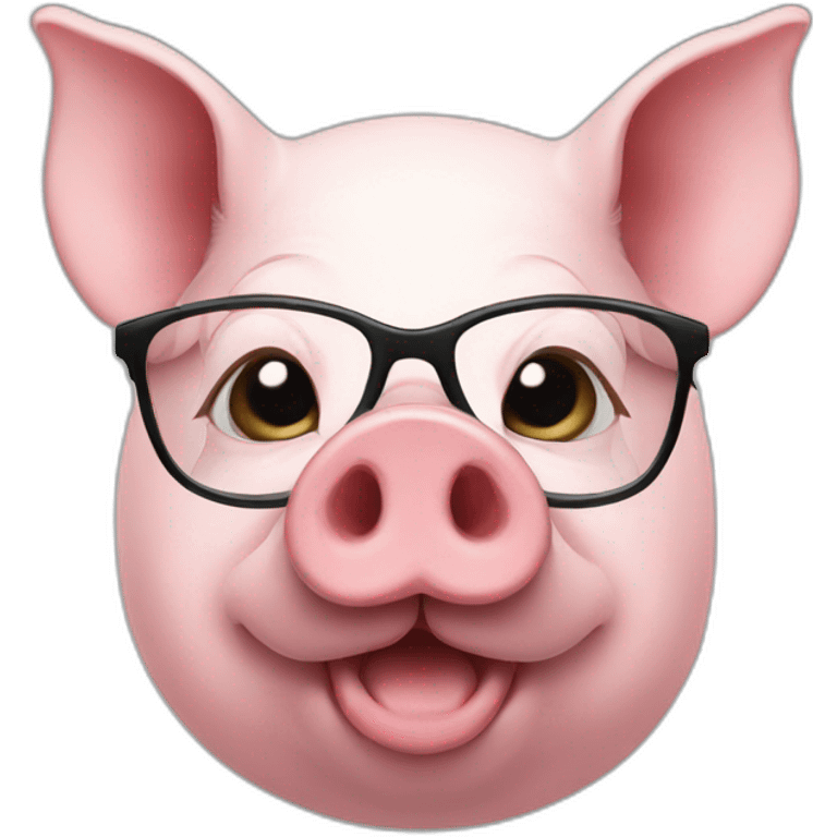 Pig with glases emoji