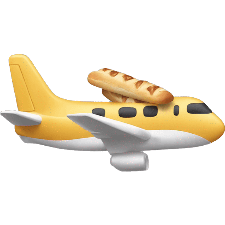 Breadstick as a passenger in a plane emoji