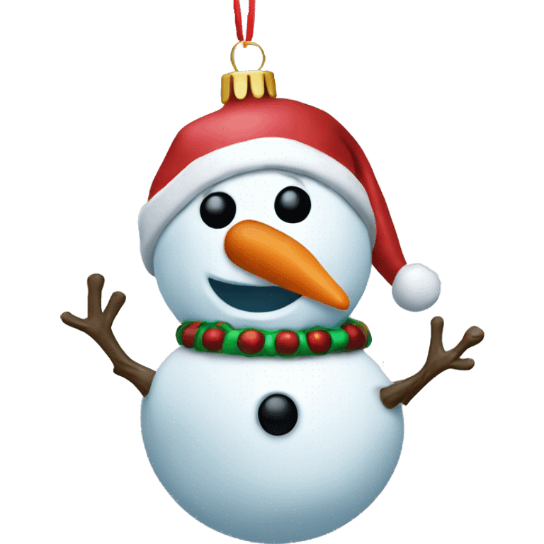  Christmas ornament with olaf emoji