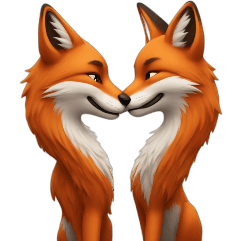 Fox kissing emoji