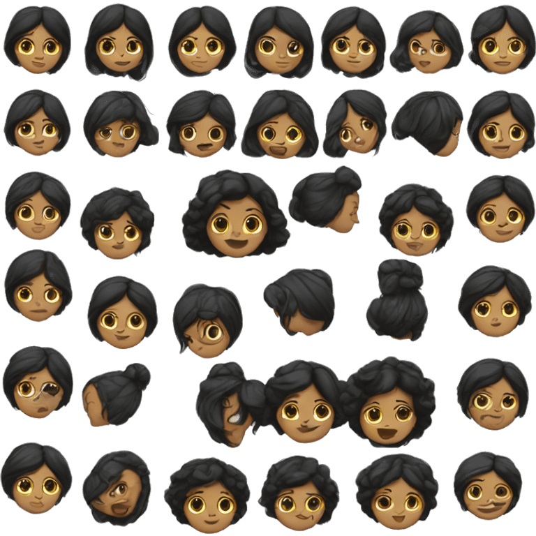 Black haired girl  emoji