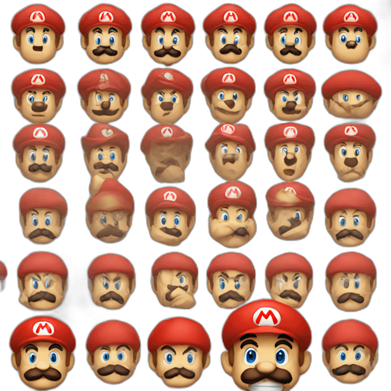 Mario bros emoji red emoji