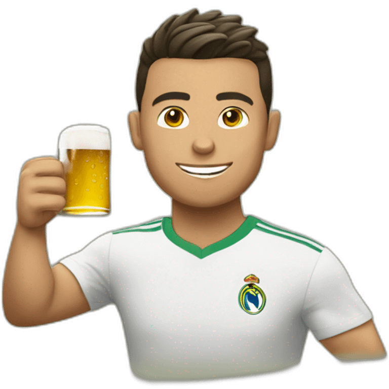 Ronaldo qui boit de la bière emoji