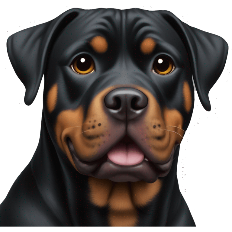 Pit bull Rottweiler mix all black emoji