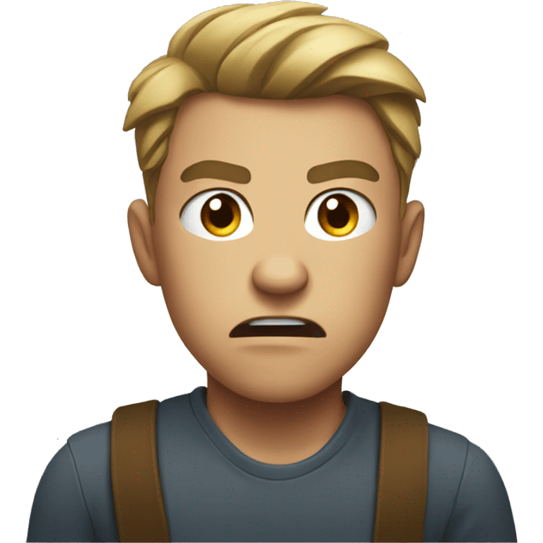 Very angry young man emoji