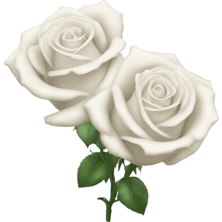 2 white roses with Leifs too  emoji