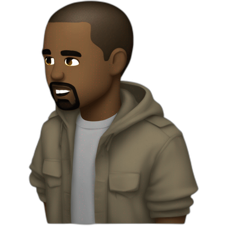 Kanye west haugging donda west emoji