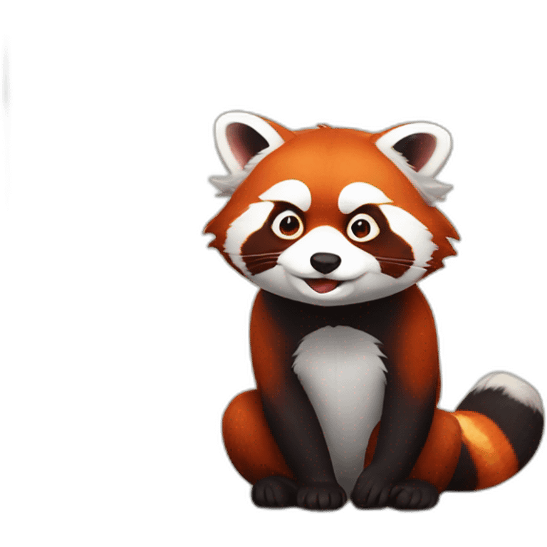 shrugging red panda emoji