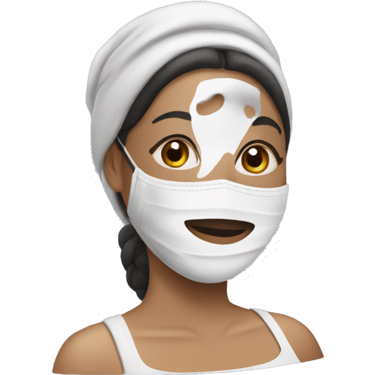 lady with face mask spa emoji