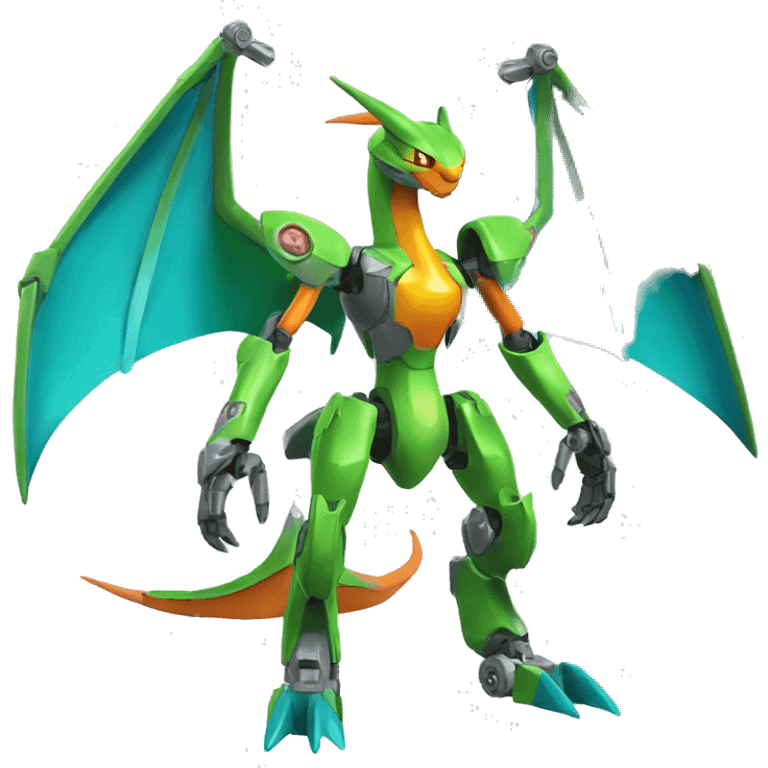 Mechanical Flygon-Charizard-Medabot-Mecha full body emoji