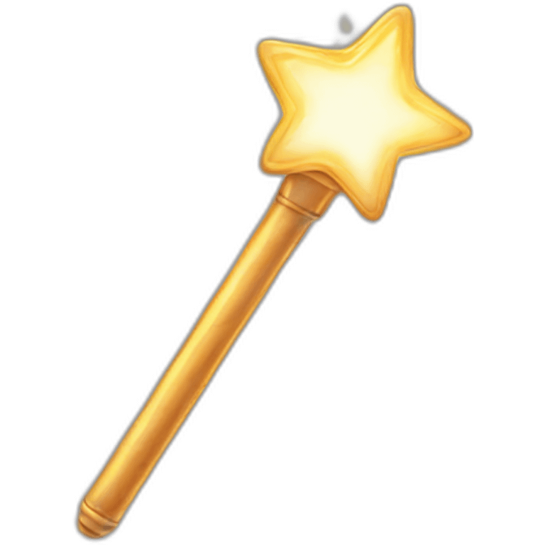 glowing magic wand with sparking emoji