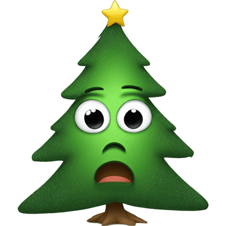 Sad Christmas tree  emoji