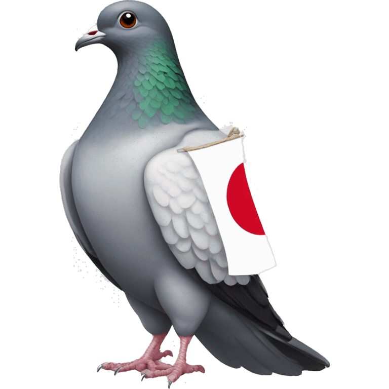 Pigeon Japanese flag  emoji