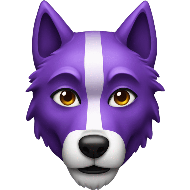 Purple wolf with a mask emoji