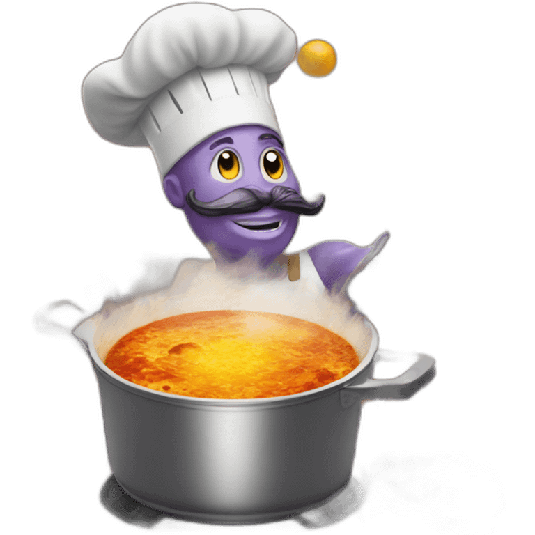 omniscient figure cooking up planets for a new dish emoji