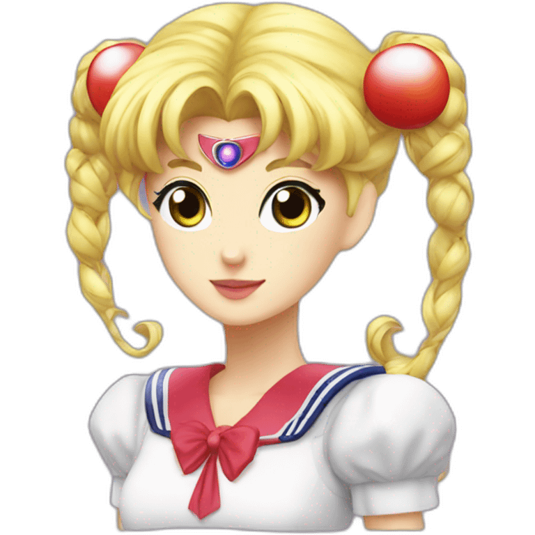 sailor moon with meatballs in her hair emoji