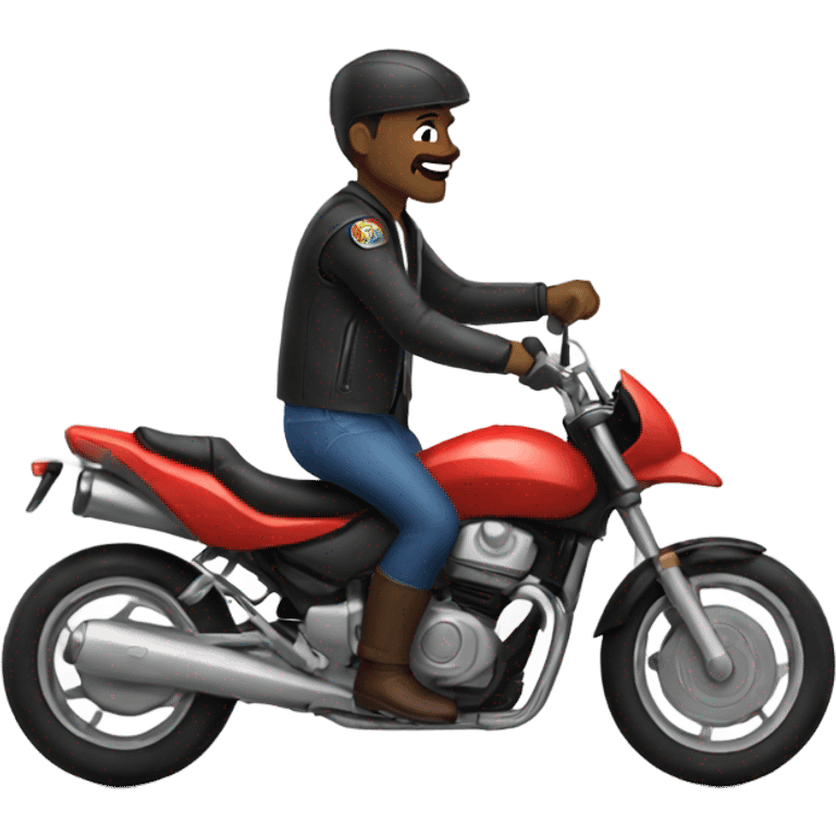 A man riding a motorcycle emoji