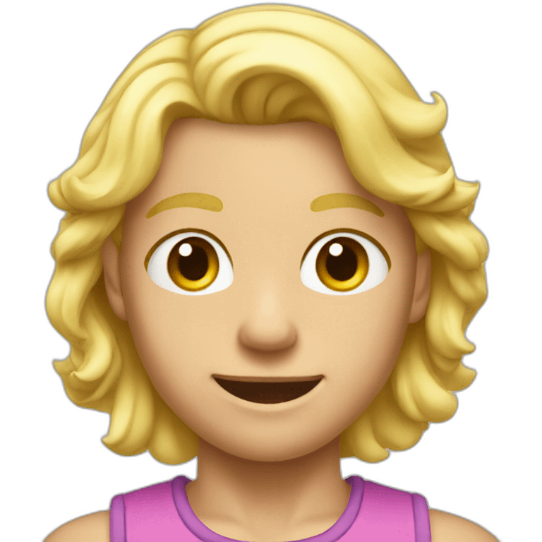 Adolescent blond musclé emoji