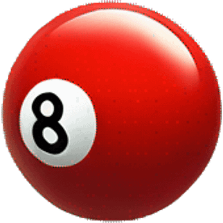 red 8 ball emoji